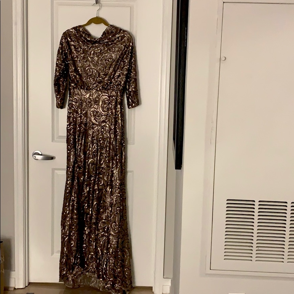 Badgley Mischka sequin gown